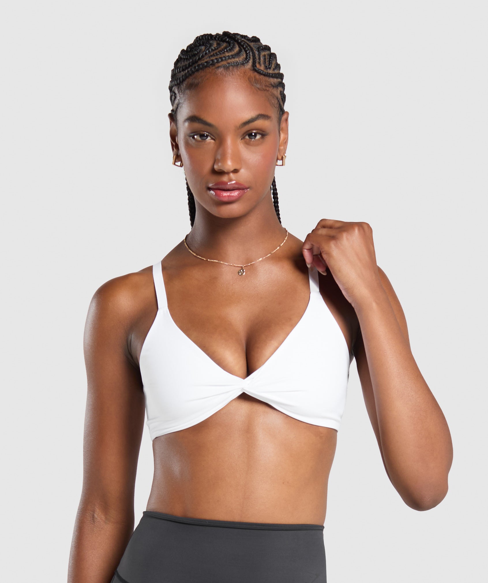 Women's Gymshark Twist Front Bralette White