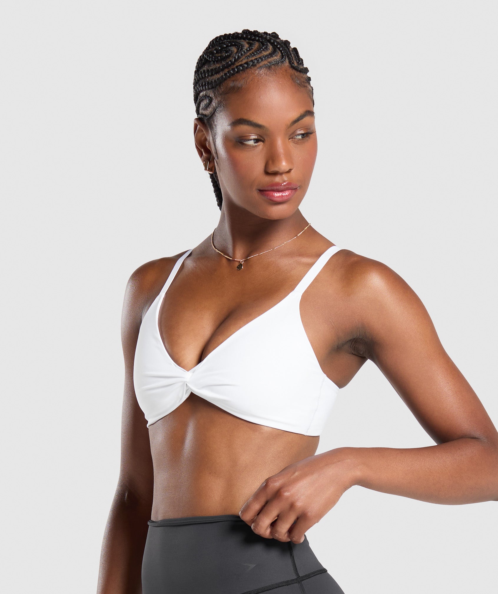 Women's Gymshark Twist Front Bralette White