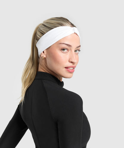 Women's Gymshark Twist Headband White