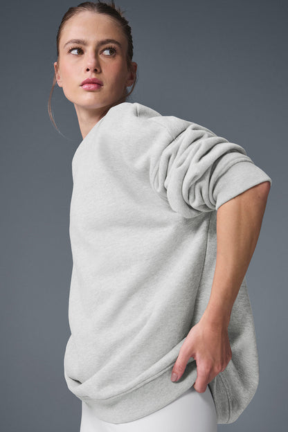 Alo Yoga Women'S Renown Heavy Weight Crew Neck Pullover