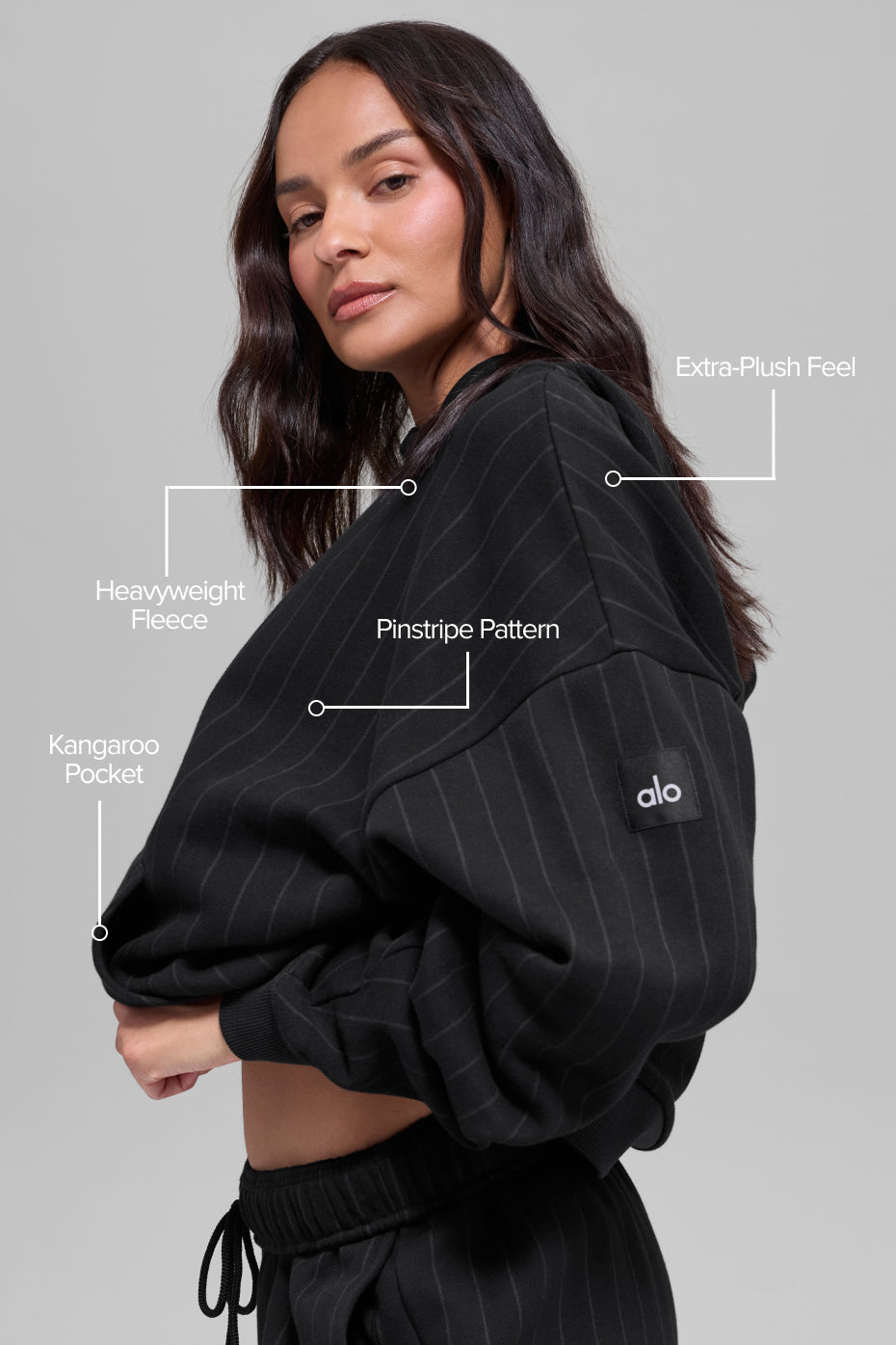 Alo Yoga Women'S Pinstripe Hoodie