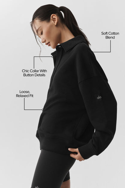 Alo Yoga Women'S Take It Easy Long Sleeve Henley Pullover