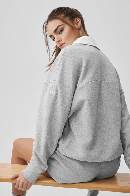Alo Yoga Women'S Take It Easy Long Sleeve Henley Pullover