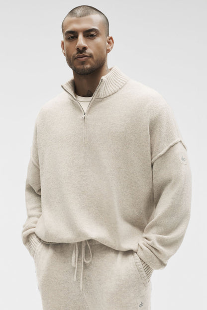 Alo Yoga Wool Cashmere New Class 1/4 Zip Pullover
