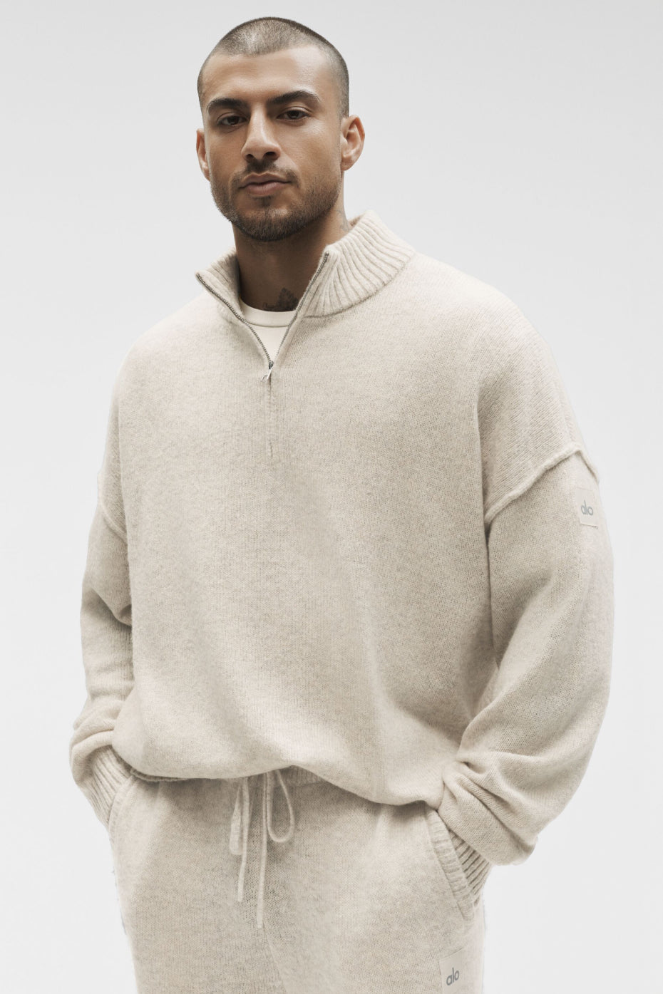 Alo Yoga Wool Cashmere New Class 1/4 Zip Pullover
