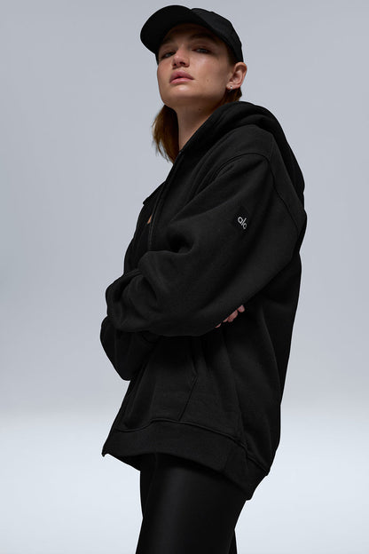 Alo Yoga Women'S Renown Heavy Weight Full Zip Hoodie