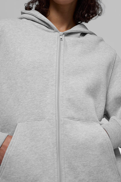 Alo Yoga Women'S Renown Heavy Weight Full Zip Hoodie