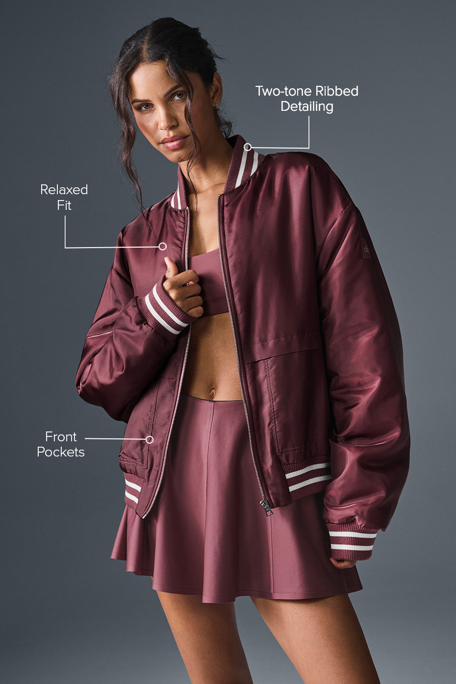 Alo Yoga Women'S Afterglow Varsity Jacket