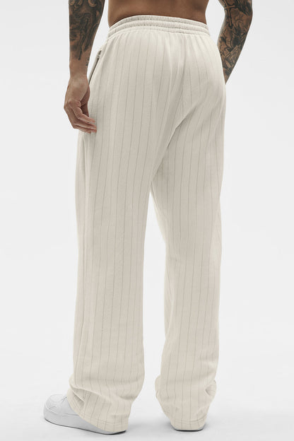 Alo Yoga Pinstripe Straight Leg Sweatpant