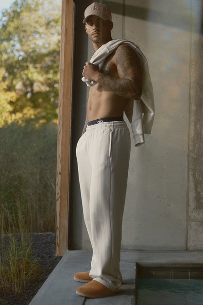 Alo Yoga Pinstripe Straight Leg Sweatpant