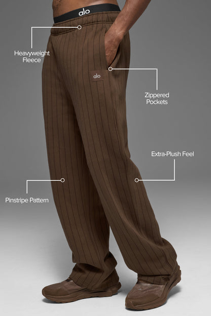 Alo Yoga Pinstripe Straight Leg Sweatpant