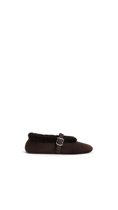 Alaïa Ballet Flats In Merino Shearling