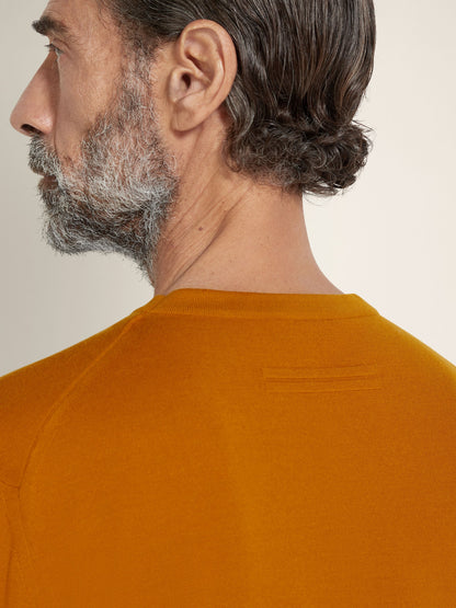 Zegna Ochre Vellus Aureum Crewneck