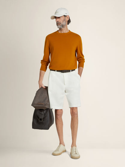 Zegna Ochre Vellus Aureum Crewneck