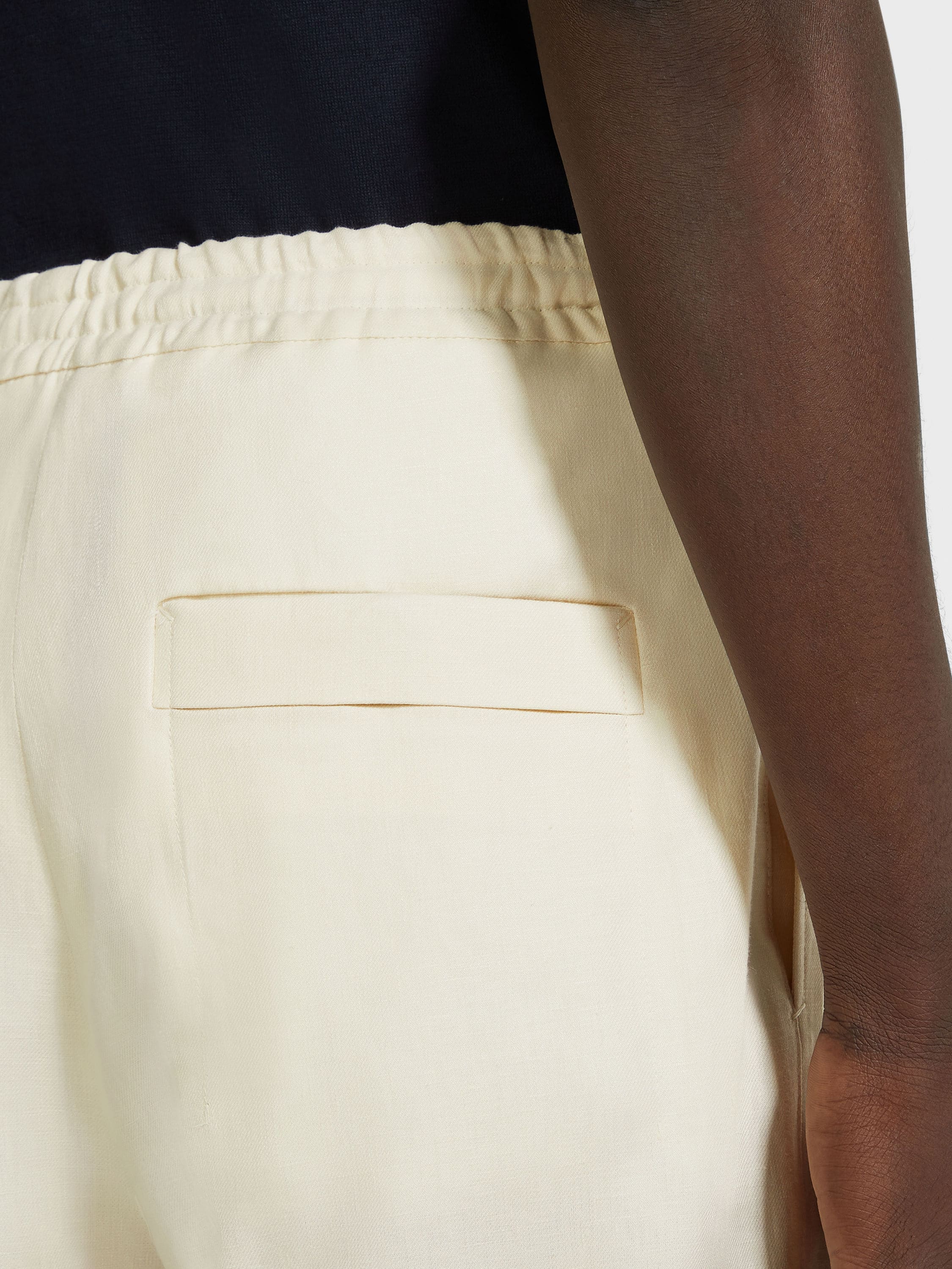 Zegna White Oasi Lino Shorts