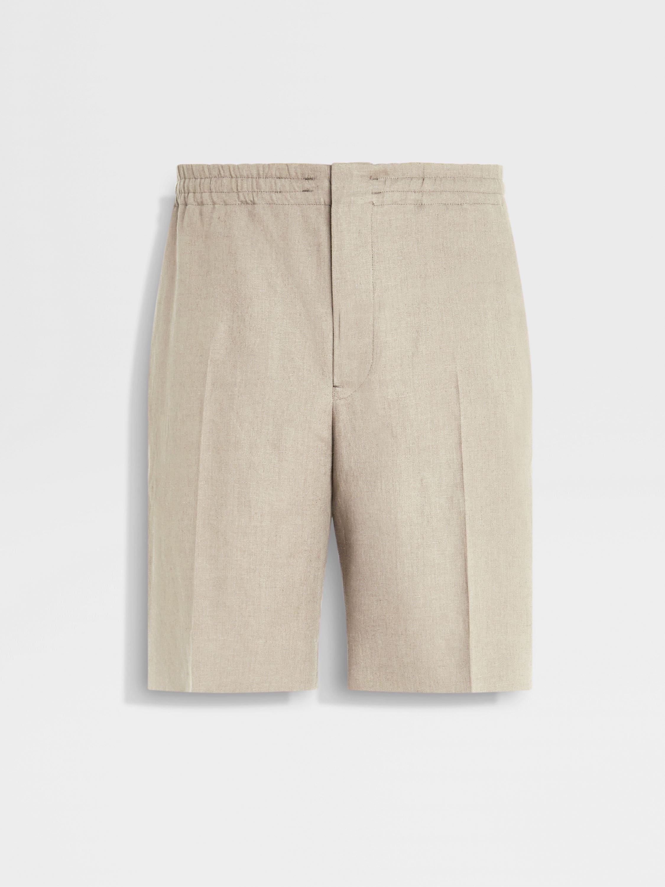Zegna Light Taupe Oasi Lino Shorts