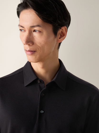 Zegna Black Vellus Aureum Polo Shirt