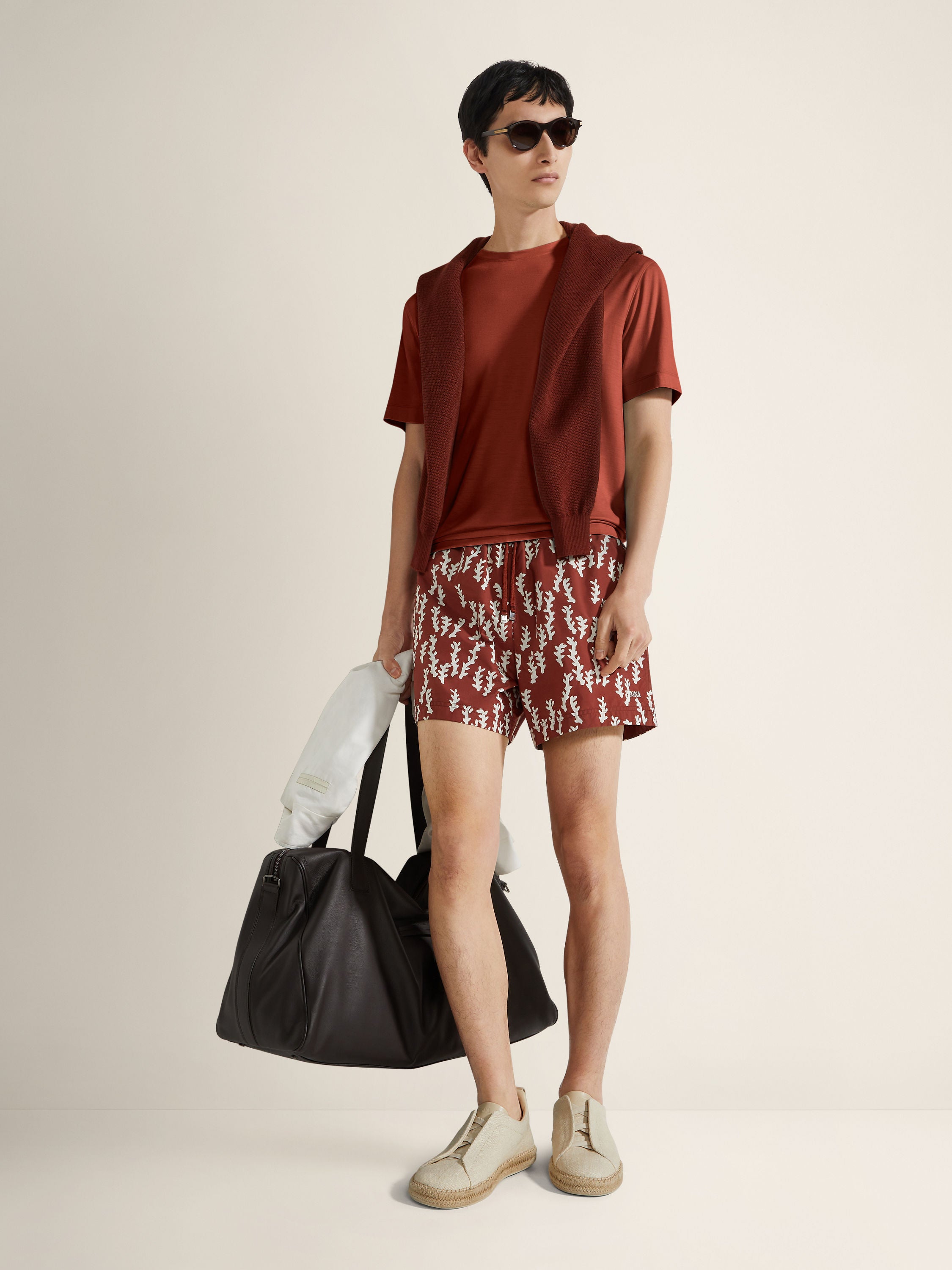 Zegna Brick Red Vellus Aureum T-Shirt