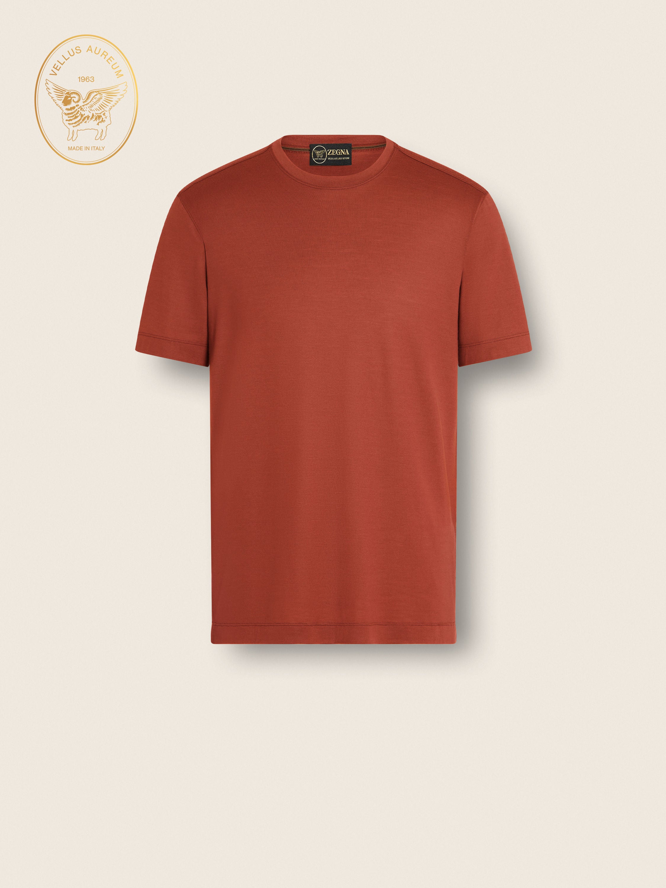 Zegna Brick Red Vellus Aureum T-Shirt
