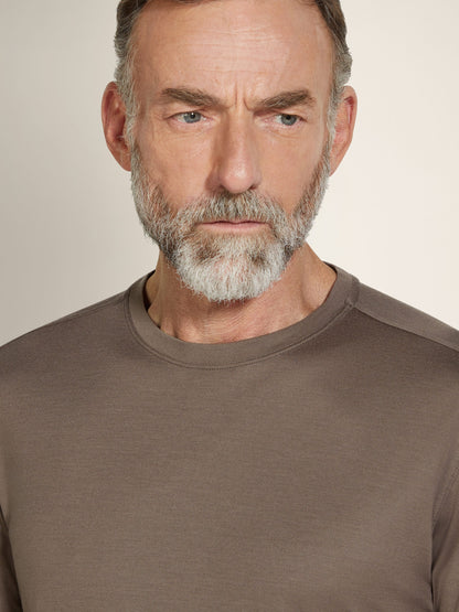 Zegna Dark Taupe Vellus Aureum T-Shirt