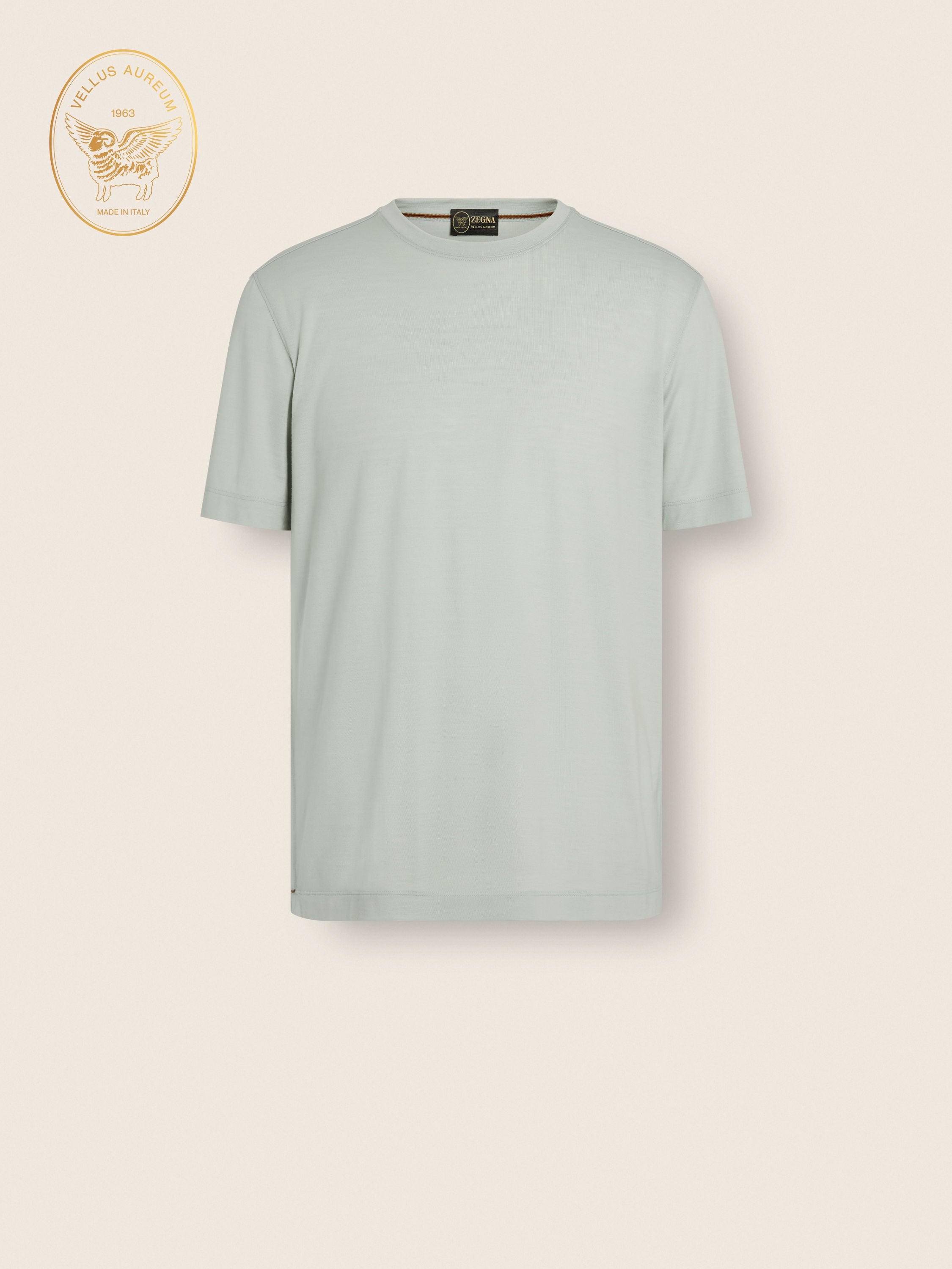 Zegna Light Sage Green Vellus Aureum T-Shirt