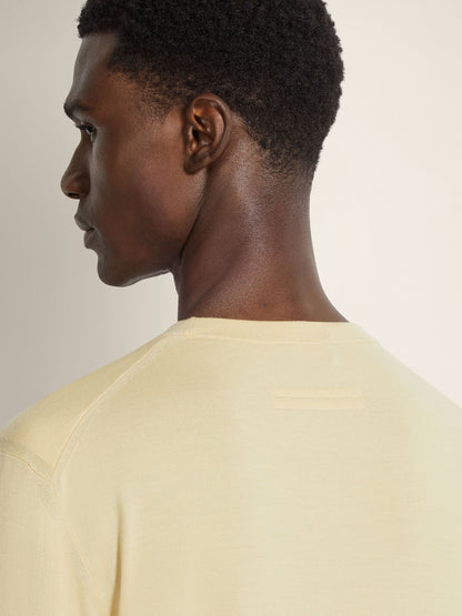 Zegna Pastel Yellow Vellus Aureum Crewneck