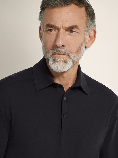 Zegna Black Vellus Aureum Polo Shirt