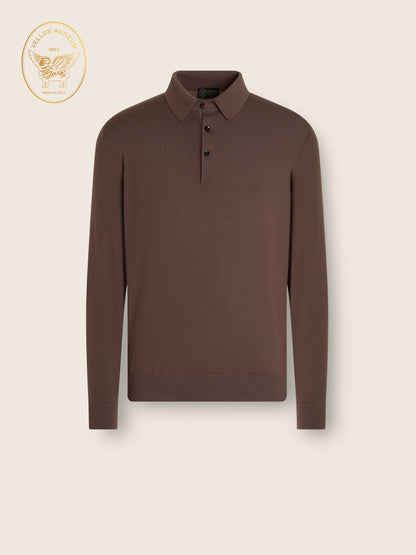 Zegna Brown Vellus Aureum Polo Shirt
