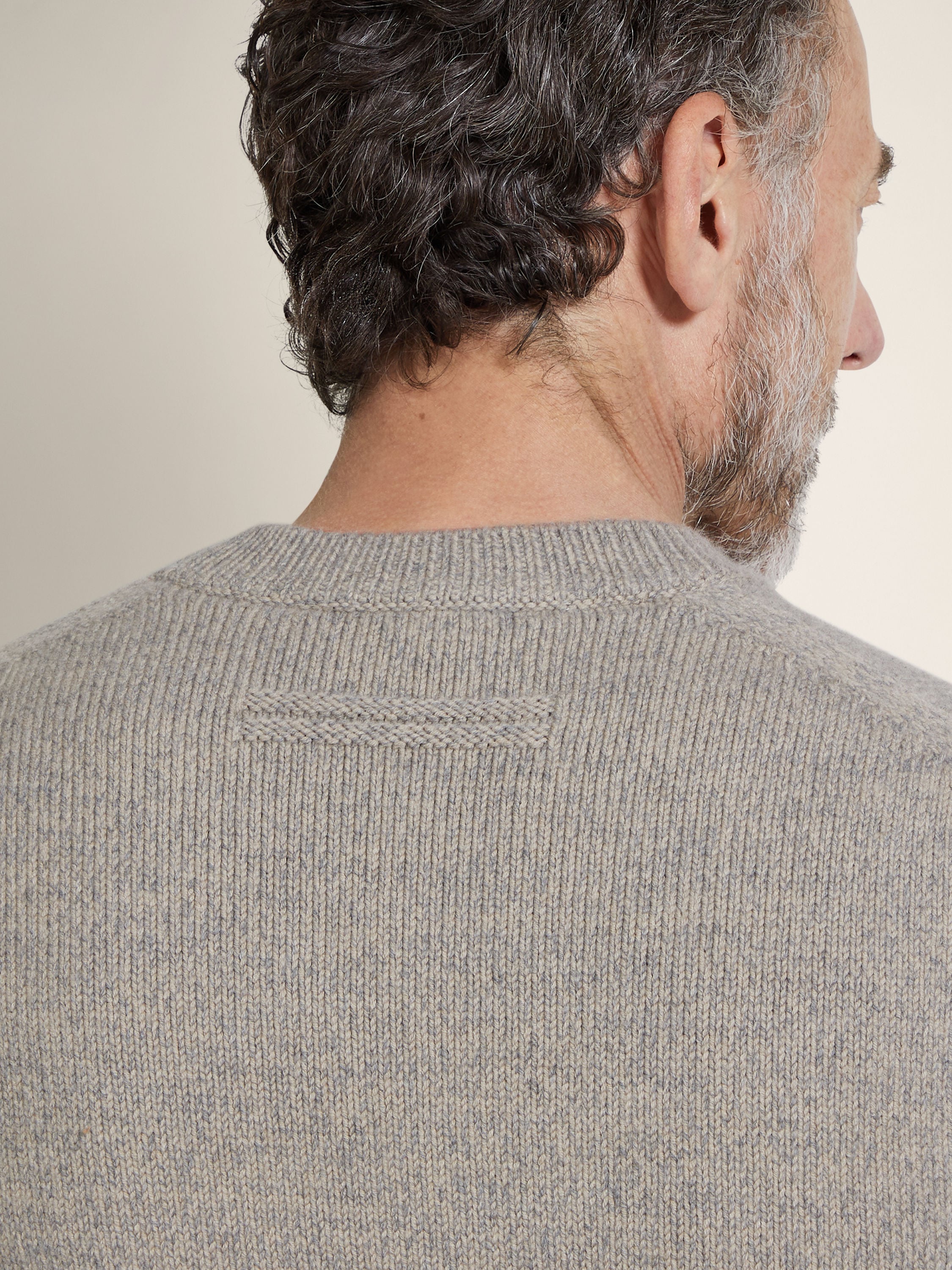 Zegna Light Taupe Mlange Vellus Aureum Crewneck