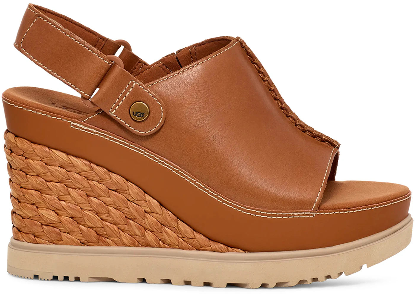 ugg abbot adjustable slide sandal cognac (women's)