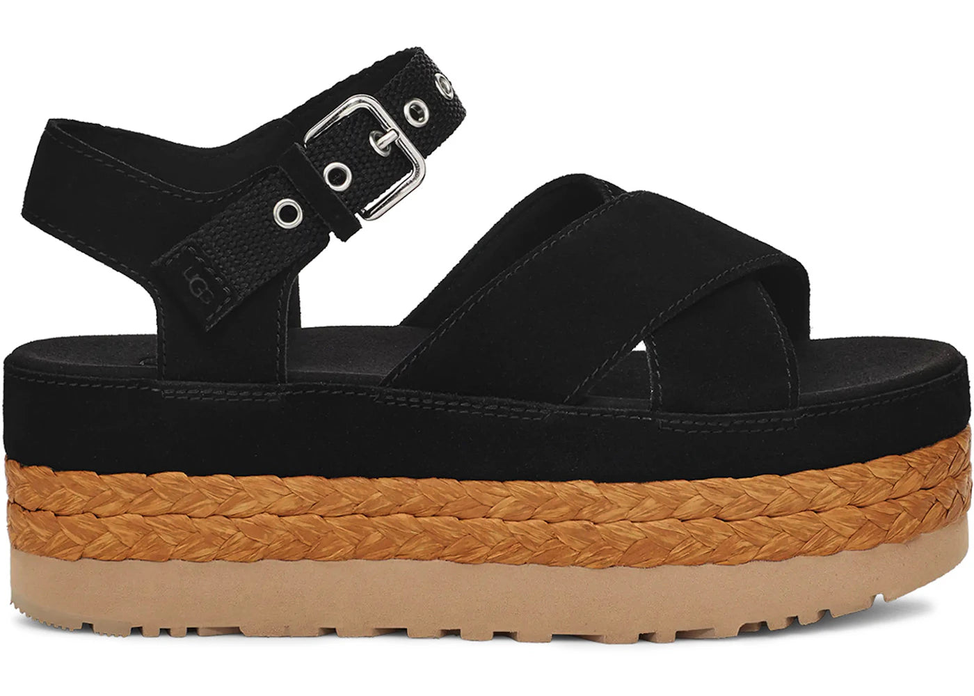 ugg aubrey ankle sandal black (women's)