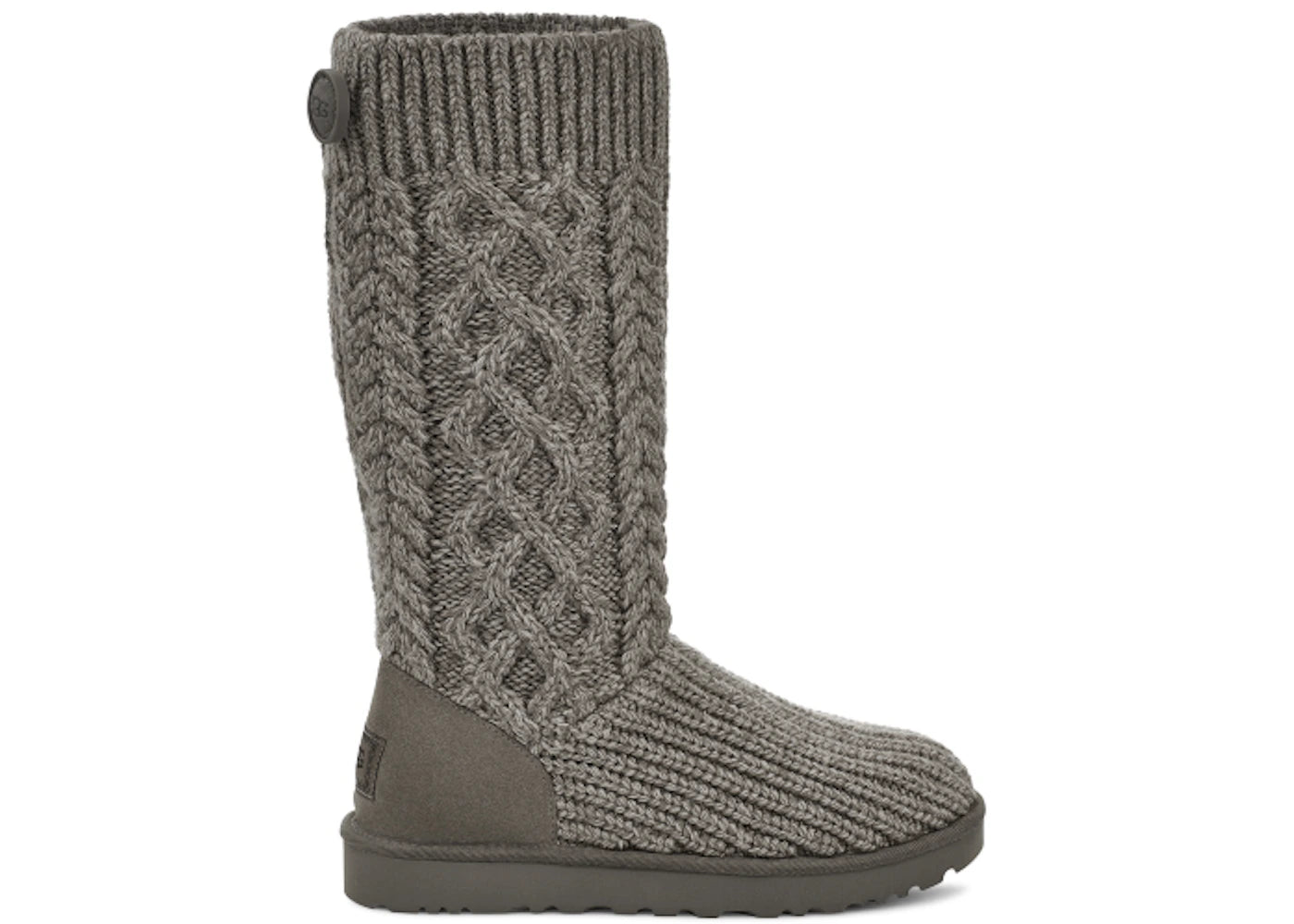 ugg classic cardi cabled knit boot grey (women's)