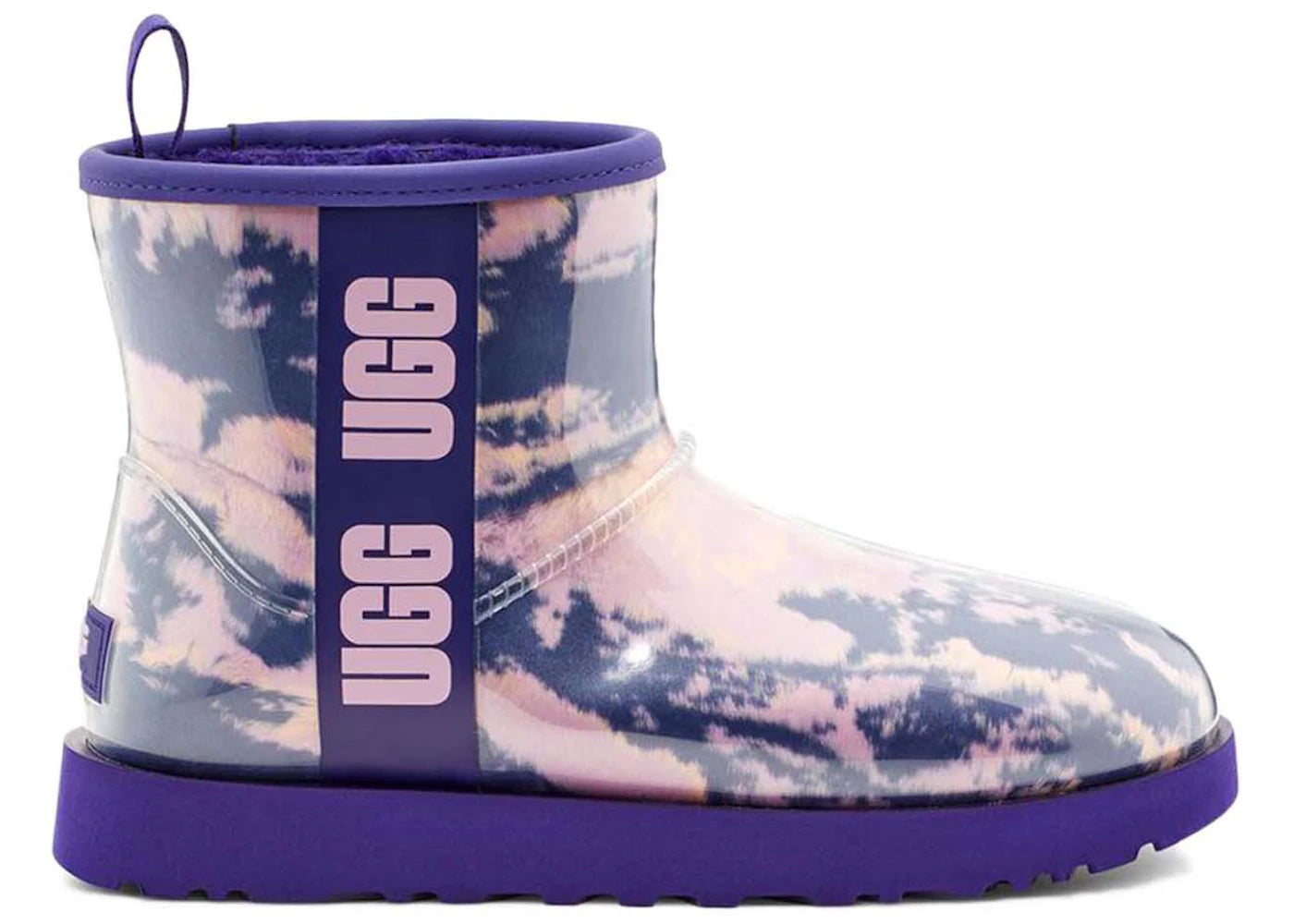 ugg classic clear mini boot marble violet night (women's)