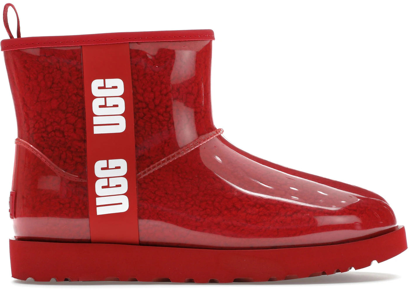 ugg classic clear mini boot samba red (women's)
