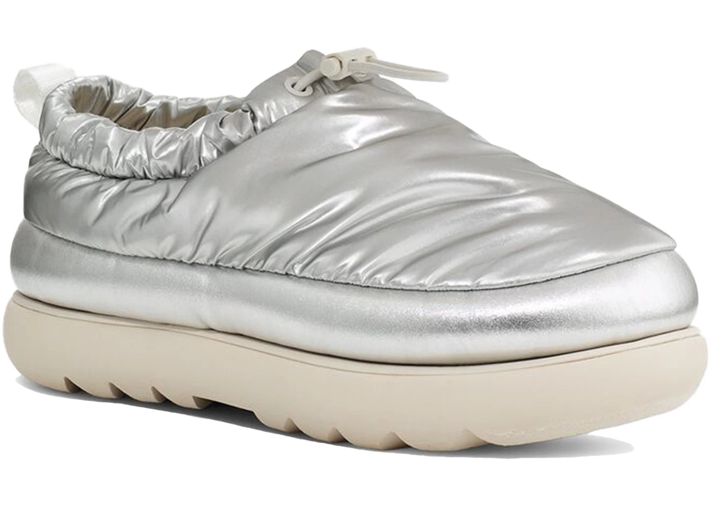 ugg classic maxi clog metallic silver (women's)
