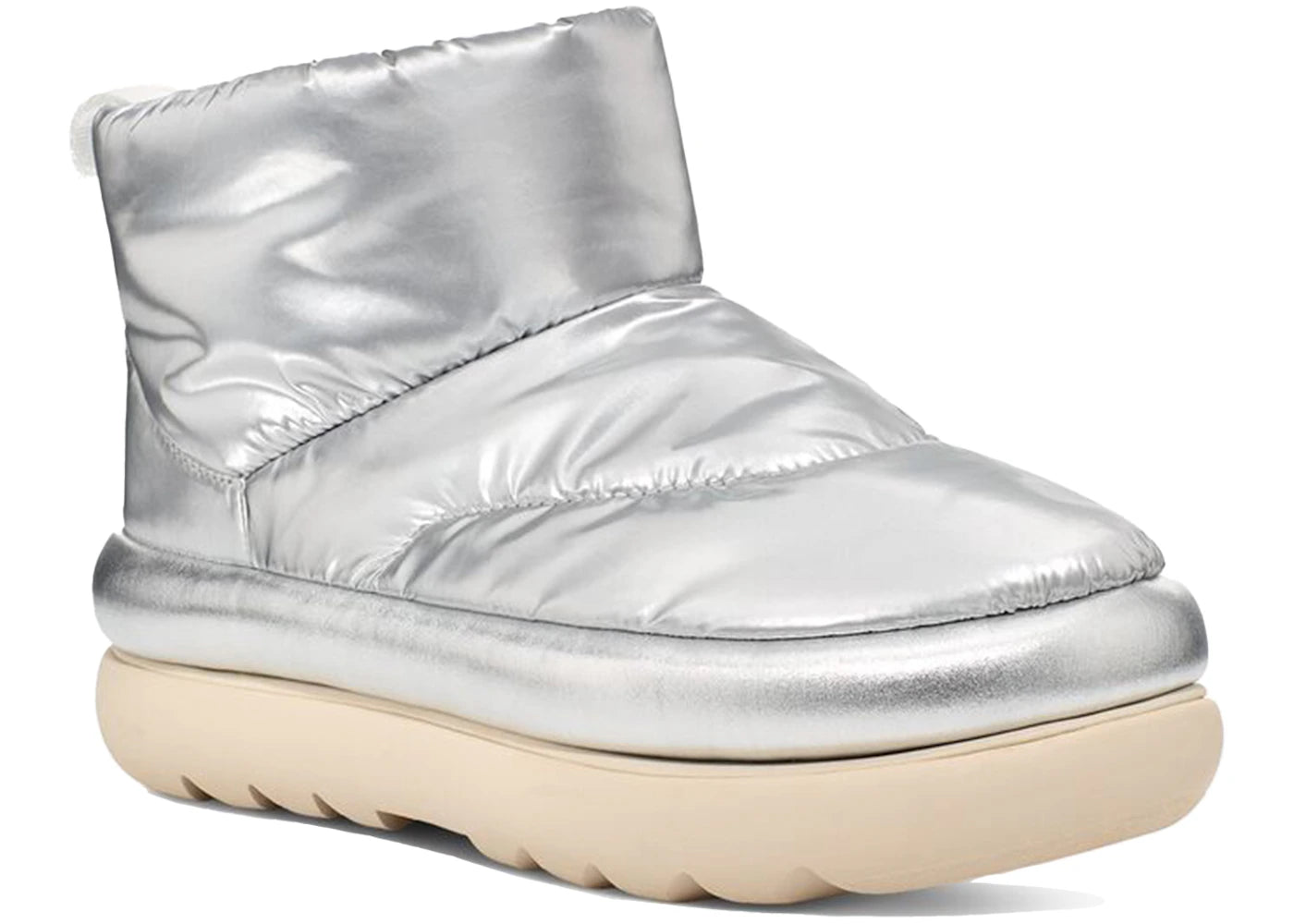 ugg classic maxi mini boot metallic silver (women's)