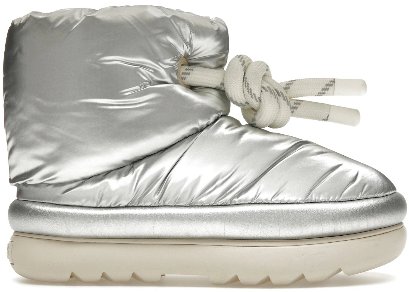 ugg classic maxi short boot metallic silver (women's)