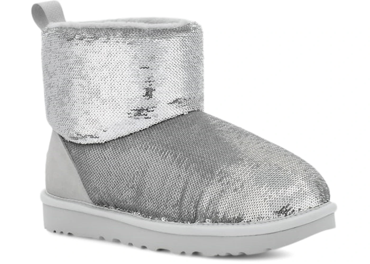 ugg classic mini boot mirror ball silver (women's)