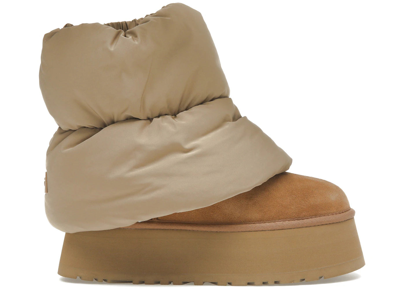 ugg classic mini dipper puffer boot amphora chestnut (women's)