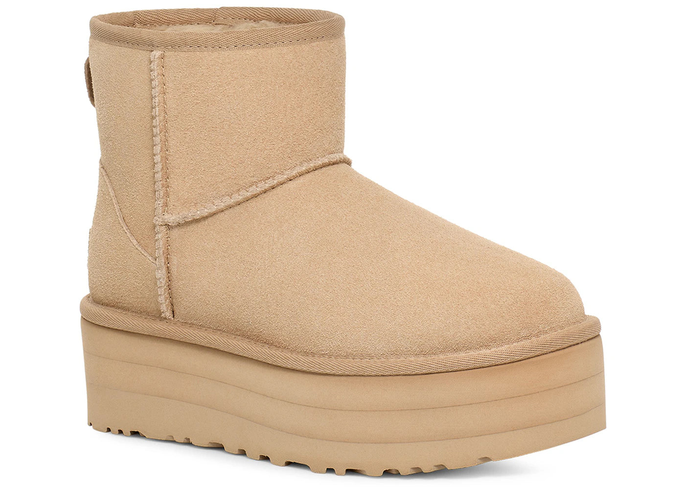ugg classic mini platform boot mustard seed (women's)