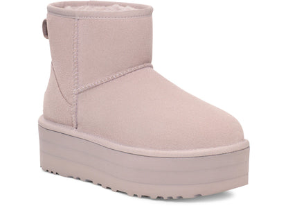 ugg classic mini platform boot pale smoke (women's)