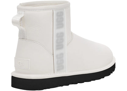 ugg classic mini side logo boot ultra matte white (women's)