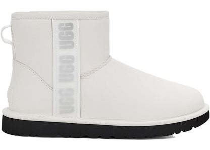 ugg classic mini side logo boot ultra matte white (women's)