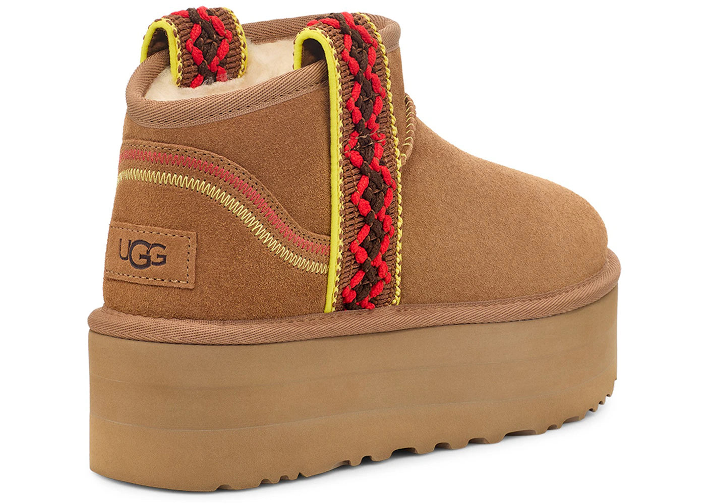 ugg classic ultra mini braid boot chestnut (women's)