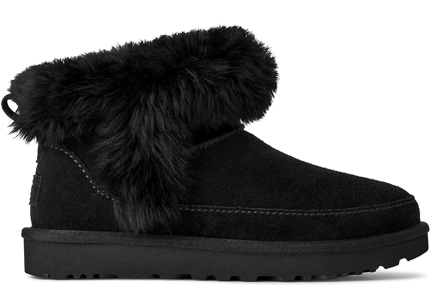 ugg classic ultra mini chalet boot black (women's)