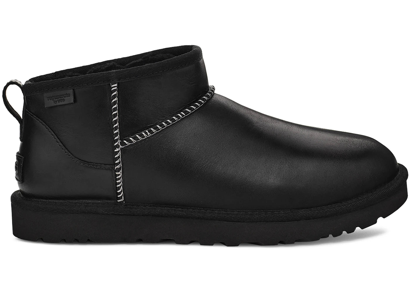 ugg classic ultra mini lthr regen boot black