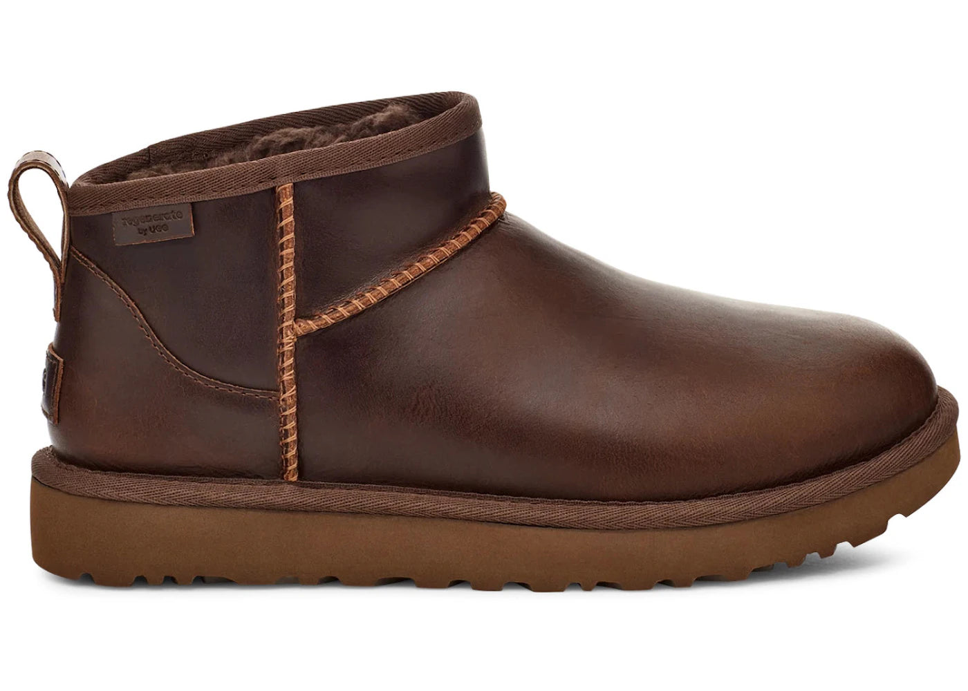 ugg classic ultra mini lthr regen boot ironwood (women's)