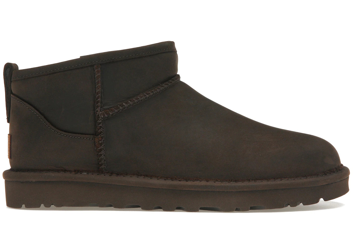 ugg classic ultra mini leather boot chocolate (women's)
