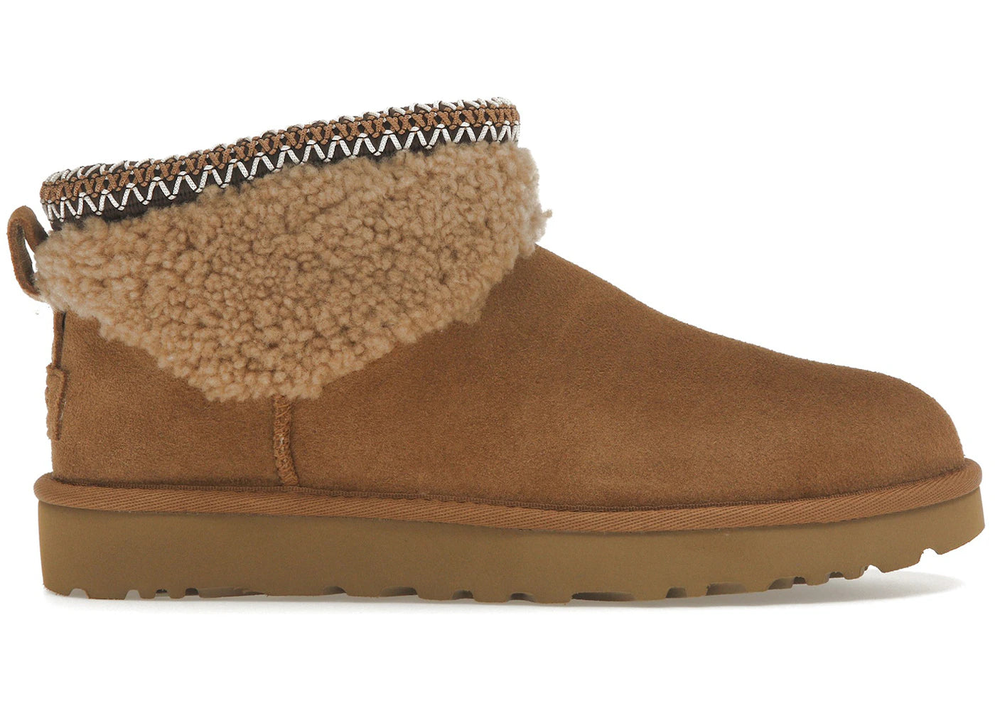 ugg classic ultra mini maxi curly boot chestnut (women's)