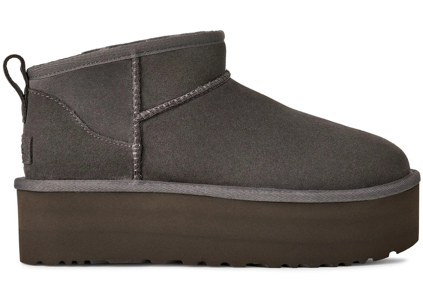 ugg classic ultra mini platform boot charcoal (women's)